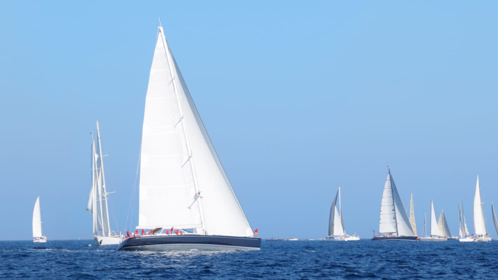 buoy-large Sailboats out on Lake Erie